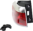 Driver Side, Outer Halogen Tail Light, with Bulb, Red Lens, Denali Model, CAPA Certified