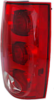 Passenger Side Tail Light, with Bulb, Halogen, Red Lens