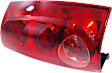 Passenger Side Tail Light, with Bulb, Halogen, Red Lens, CAPA CERTIFIED