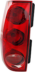 Driver Side Tail Light, with Bulb, Halogen, Red Lens