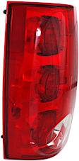 Driver Side Tail Light, with Bulb, Halogen, Red Lens