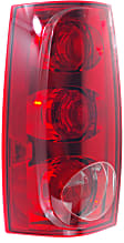 Driver Side Tail Light, with Bulb, Halogen, Red Lens, CAPA CERTIFIED