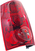 Driver Side Tail Light, with Bulb, Halogen, Red Lens, CAPA CERTIFIED