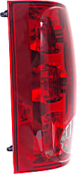 Driver Side Tail Light, with Bulb, Halogen, Red Lens, CAPA CERTIFIED