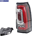 Passenger Side Tail Light, with Bulb, LED, Clear and Red Lens, CAPA CERTIFIED