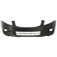 2008-2010 Honda Accord - Front Primed Bumper Cover, With Fog Light Holes, Sedan, 3.5L V6 Engine