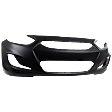 Front Primed Bumper Cover, 4 Cyl., 1.6L Engine, CAPA Certified