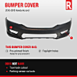 2014 Honda Accord - Front Primed Bumper Cover, Sedan