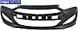 Front Primed Bumper Cover, Coupe, Without Parking Aid Sensor Holes, CAPA Certified