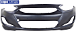 2014-2017 Hyundai Accent - Front Primed Bumper Cover, 4 Cyl., 1.6L Engine, Production Date From October 15, 2013, CAPA Certified