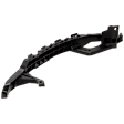 Front, Driver Side Bumper Bracket, Sedan, Under the Headlights