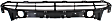 Front Bumper Grille, Textured Gray