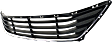 Front Bumper Grille, Textured Black Shell with Chrome Insert
