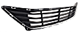 Front Bumper Grille, Textured Black Shell with Chrome Insert