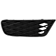 Front, Passenger Side, Outer, Lower Fog Light Cover, Black, Sedan