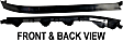 2005 Honda Pilot - Front, Passenger Side Bumper Trim, Black