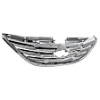 Upper Grille Assembly, Chrome Shell and Insert, Grille