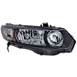 Passenger Side Halogen Headlight, Without bulb(s), OE Replacement, Coupe