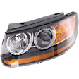Driver Side Headlight, with Bulb, Halogen, with 2 Plug-in Connector