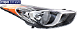 Passenger Side Headlight, with Bulb, Halogen, Sedan, USA Built Vehicle, CAPA CERTIFIED