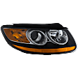 Passenger Side Headlight, with Bulb, Halogen, with Amber Reflector