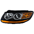 Driver Side Headlight, with Bulb, Halogen, with Amber Reflector