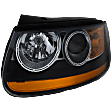 Driver Side Headlight, with Bulb, Halogen, with Amber Reflector