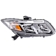 2013-2015 Honda Civic - Passenger Side Headlight, with Bulb, Halogen, Clear Lens