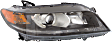 Passenger Side Headlight, with Bulb, Halogen, Clear Lens, 4 Cyl., 2.4L Engine, CAPA Certified