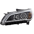 2015-2017 Hyundai Sonata - Driver Side Headlight, with Bulb, Halogen, Except Hybrid Model, CAPA Certified