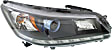 Passenger Side Headlight, with Bulb, Halogen, Hybrid Models, Clear Lens, Chrome Interior, CAPA Certified