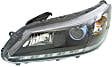 Driver Side Headlight, with Bulb, Halogen, Hybrid Models, Clear Lens, Chrome Interior, CAPA Certified