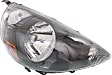 Passenger Side Headlight, with Bulb, Halogen, Clear Lens, Black Interior, 4 Cyl., 1.5L Engine