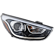 Passenger Side Headlight, with Bulb, Halogen, Clear Lens, CAPA Certified
