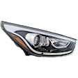 Passenger Side Headlight, with Bulb, Halogen, Clear Lens, CAPA Certified