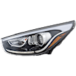 Driver Side Headlight, with Bulb, Halogen, Clear Lens, CAPA Certified