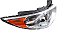 2011-2015 Hyundai Sonata - Passenger Side Headlight, with Bulb, Halogen, Hybrid Model, CAPA Certified