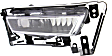 Front, Passenger Side Fog Light, with Bulb, Halogen, with Chrome Bezel Border, 4-Door, Sedan