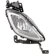 Front, Passenger Side Halogen Fog Light, With bulb(s), Korea Built Vehicle, OE Replacement