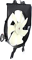 A/C Condenser Fan - Passenger Side Fan Blade, Motor and Shroud, 6 Cyl., 3.5L Engine