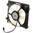A/C Condenser Fan - Passenger Side Fan Blade, Motor and Shroud