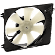A/C Condenser Fan - Passenger Side Fan Blade, Motor and Shroud