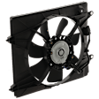 A/C Condenser Fan - Passenger side Fan Blade, Motor and Shroud, 4 Cyl., 2.4L Engine