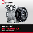 A/C Compressor, With Clutch, 6-Groove Pulley, With 10PA17C Compressor Type