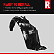 Front, Driver Side Fender Liner, Sedan, USA Built Vehicle