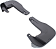 Front, Driver and Passenger Side Mud Flaps, Black, Plastic