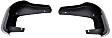 Front, Driver and Passenger Side Mud Flaps, Black, Plastic