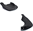 Rear, Driver and Passenger Side Mud Flaps, Black, Plastic