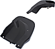 Rear, Driver and Passenger Side Mud Flaps, Black, Plastic