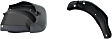 Rear, Driver and Passenger Side Mud Flaps, Black, Plastic